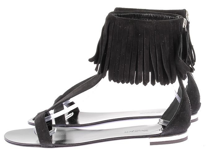 Autre Marque GIUSEPPE ZANOTTI X BALMAIN Sandali T.EU 37 Pelle Nero - vista 3