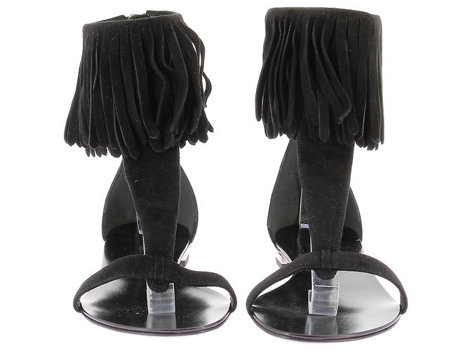 Autre Marque GIUSEPPE ZANOTTI X BALMAIN Sandali T.EU 37 Pelle Nero - vista 4