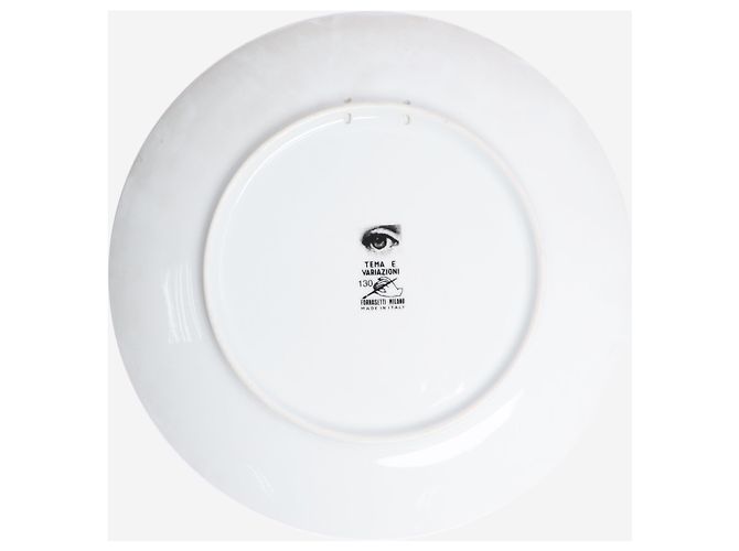 Fornasetti Black and white wink design plate - view 2