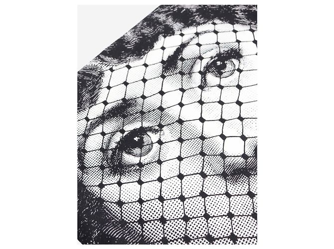 Fornasetti Donna nera e bianca con copertura per cuscino a maschera per gli occhi #2 Nero - vista 3