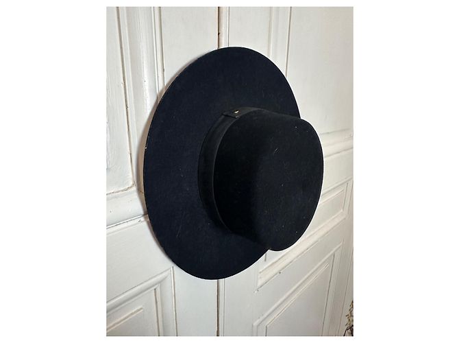 Autre Marque Handgemachte Mütze made in USA Modell Korin Schwarz - Ansicht 4