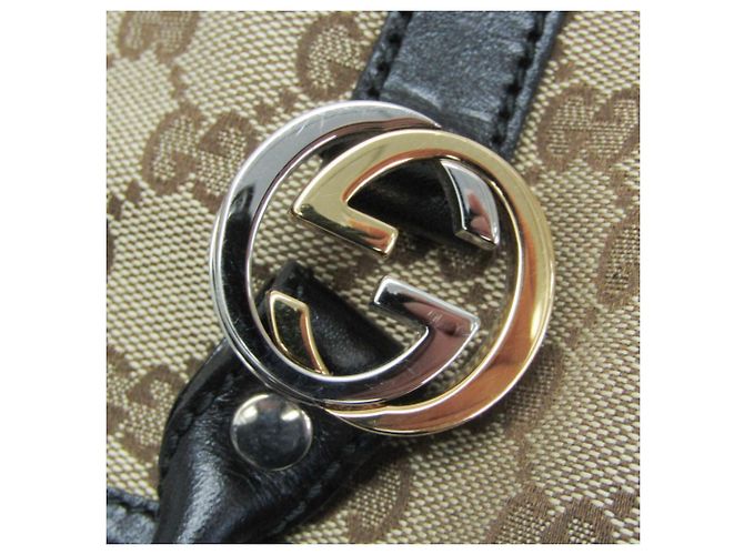 Damentasche aus Canvas Gucci GG Twins 232957 Schwarz Beige - Ansicht 6