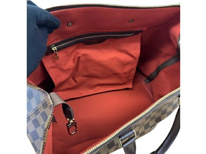 Borsa Louis Vuitton Greenwich PM Damier Ebano Marrone - vista 8