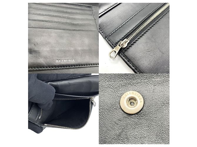 Everyday Carteira de ombro em couro preto Balenciaga - vista 7