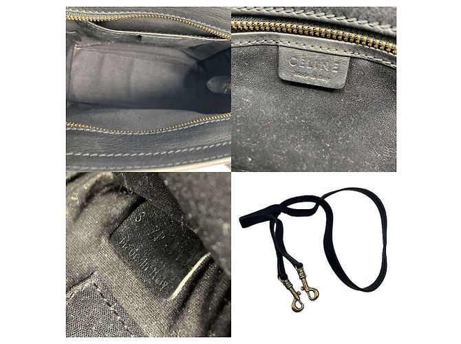Céline Borsa a mano Celine Luggage Nano Shopper Nero - vista 6