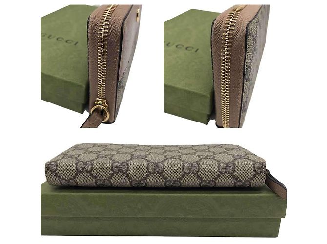 Portafoglio con zip Gucci Double G Beige - vista 3