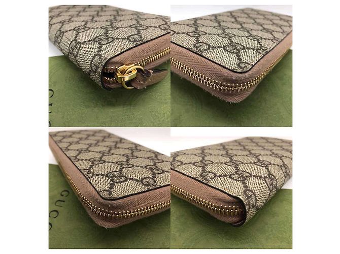Portafoglio con zip Gucci Double G Beige - vista 4