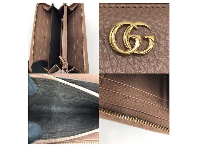 Portafoglio con zip Gucci Double G Beige - vista 5