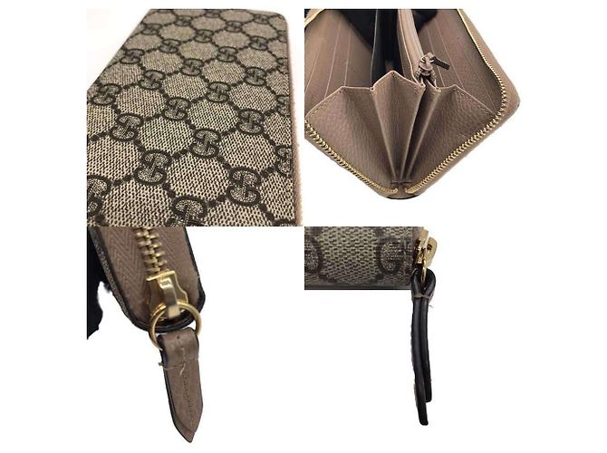 Portafoglio con zip Gucci Double G Beige - vista 6