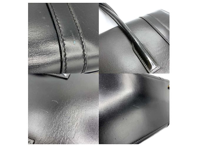 Hermès Hermes Drag 30 Box Scarf Leather Handbag Black - view 6