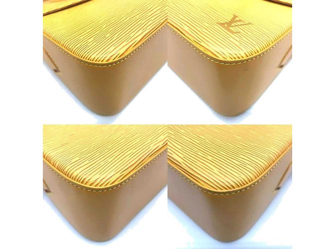 Borsa a spalla Louis Vuitton Bussy in pelle Epi gialla Giallo - vista 3