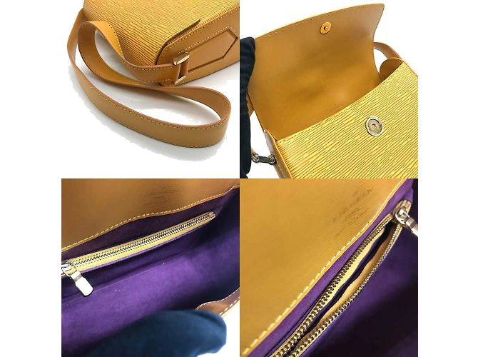 Borsa a spalla Louis Vuitton Bussy in pelle Epi gialla Giallo - vista 4