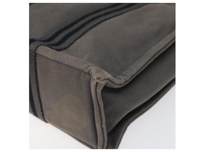 Hermès HERMES Fourre Tout PM Handtasche aus Canvas Grau Auth ti2740 Braun - Ansicht 15