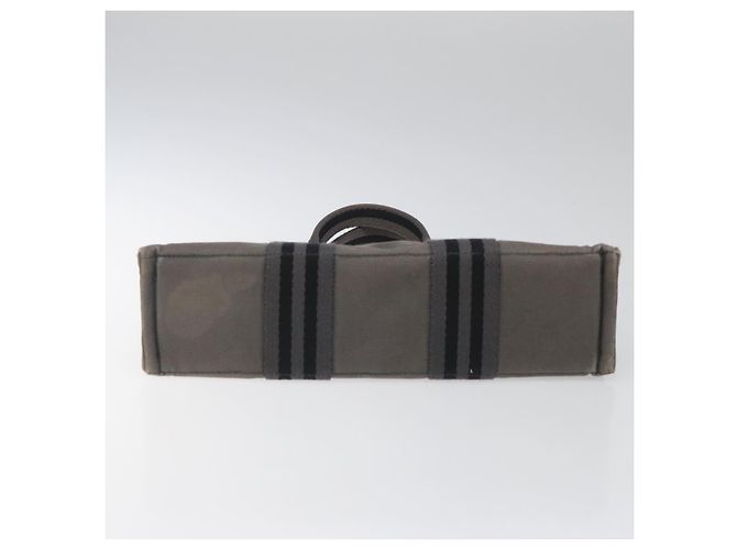 Hermès HERMES Fourre Tout PM Handtasche aus Canvas Grau Auth ti2740 Braun - Ansicht 5