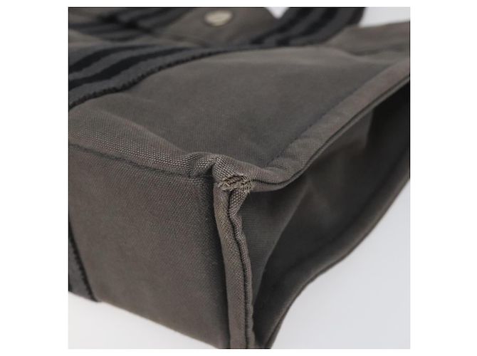 Hermès HERMES Fourre Tout PM Handtasche aus Canvas Grau Auth ti2740 Braun - Ansicht 9
