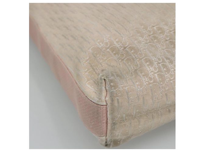 Christian Dior Trotter Canvas Schultertasche Beige Rosa Silber Authentisch mr996 - Ansicht 16