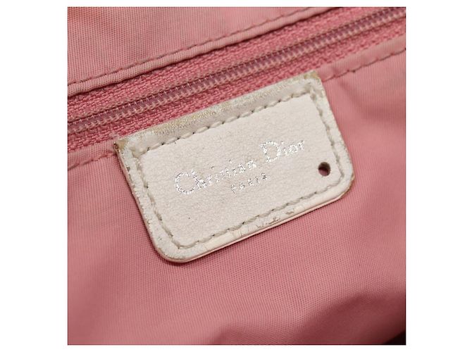 Christian Dior Trotter Canvas Schultertasche Beige Rosa Silber Authentisch mr996 - Ansicht 17