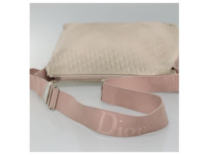 Christian Dior Trotter Canvas Schultertasche Beige Rosa Silber Authentisch mr996 - Ansicht 7