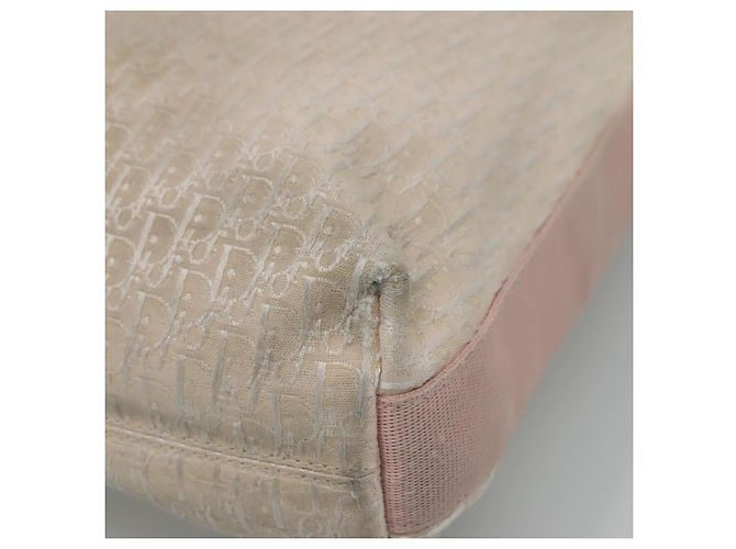 Christian Dior Trotter Canvas Schultertasche Beige Rosa Silber Authentisch mr996 - Ansicht 9