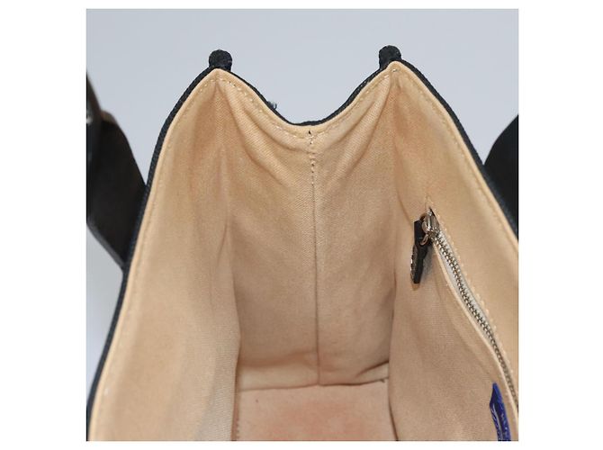 Borsa a mano in tela nera BURBERRY Blue Label Auth ac3538 Nero - vista 19