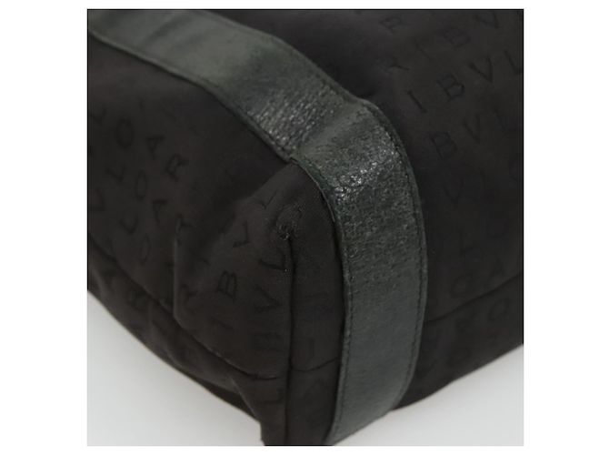 Bulgari Borsa Tote BVLGARI in tela e pelle nera argento autentica hk2061 - vista 14
