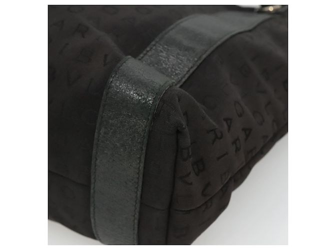 Bulgari Borsa Tote BVLGARI in tela e pelle nera argento autentica hk2061 - vista 15