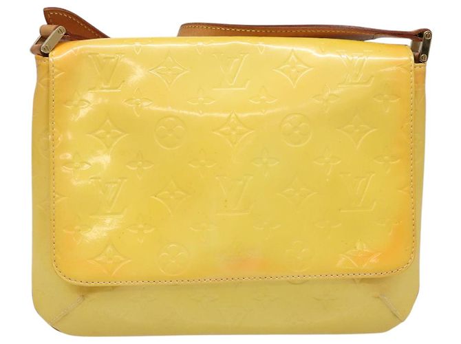 LOUIS VUITTON Borsa Thompson Street Monogram Vernis Gialla M91071 LV Auth yk17007 D'oro - vista 13