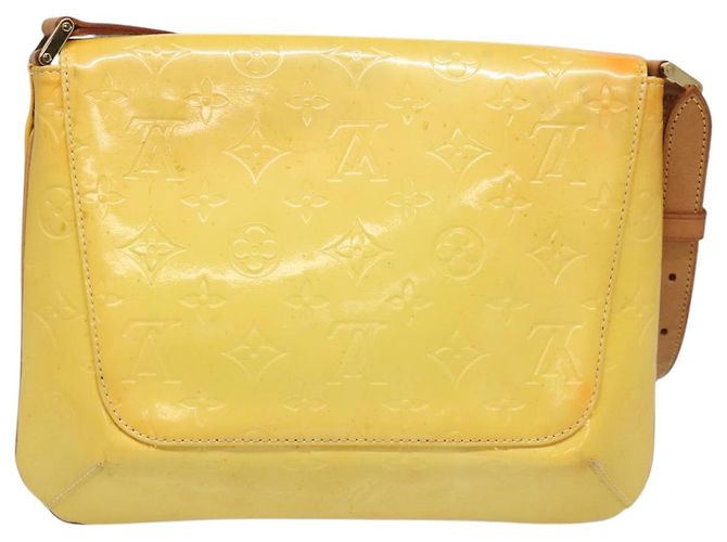LOUIS VUITTON Borsa Thompson Street Monogram Vernis Gialla M91071 LV Auth yk17007 D'oro - vista 2