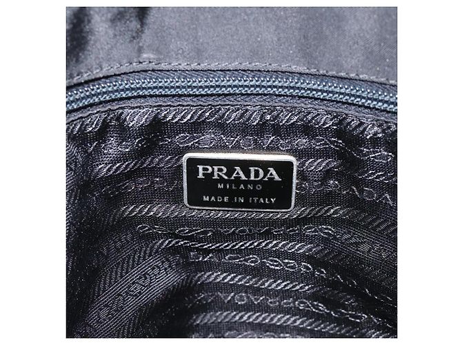 PRADA Borsa Tote Nylon Nera Argento Auth bs21891 Nero - vista 17