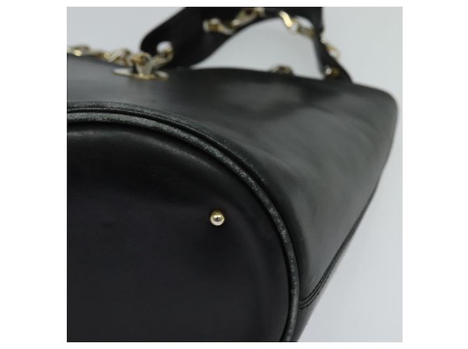 Céline Borsa a spalla CELINE in pelle nera e oro Auth 110823 Nero D'oro - vista 15
