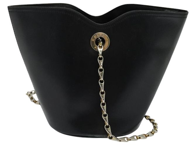 Céline Borsa a spalla CELINE in pelle nera e oro Auth 110823 Nero D'oro - vista 2