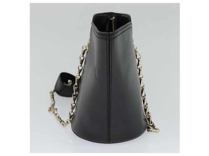 Céline Borsa a spalla CELINE in pelle nera e oro Auth 110823 Nero D'oro - vista 3