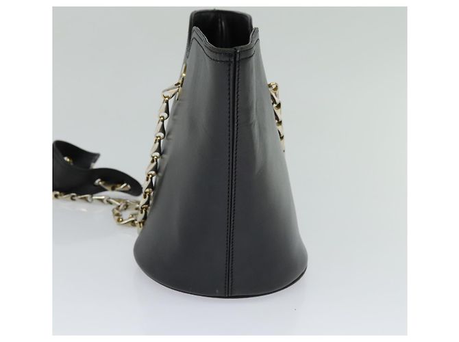 Céline Borsa a spalla CELINE in pelle nera e oro Auth 110823 Nero D'oro - vista 4