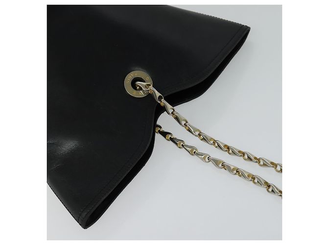 Céline Borsa a spalla CELINE in pelle nera e oro Auth 110823 Nero D'oro - vista 6