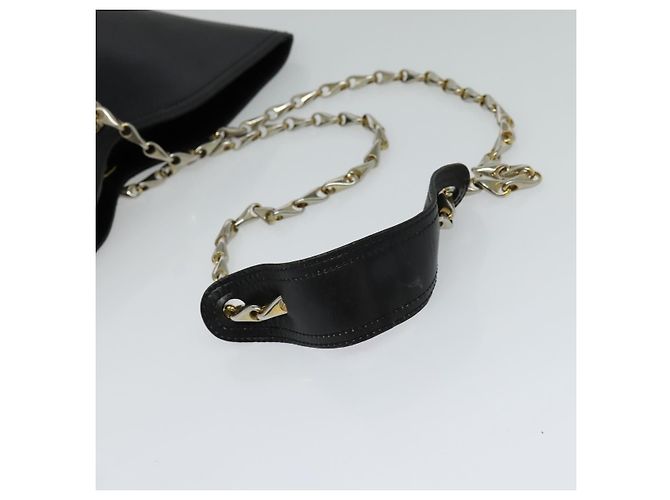 Céline Borsa a spalla CELINE in pelle nera e oro Auth 110823 Nero D'oro - vista 7