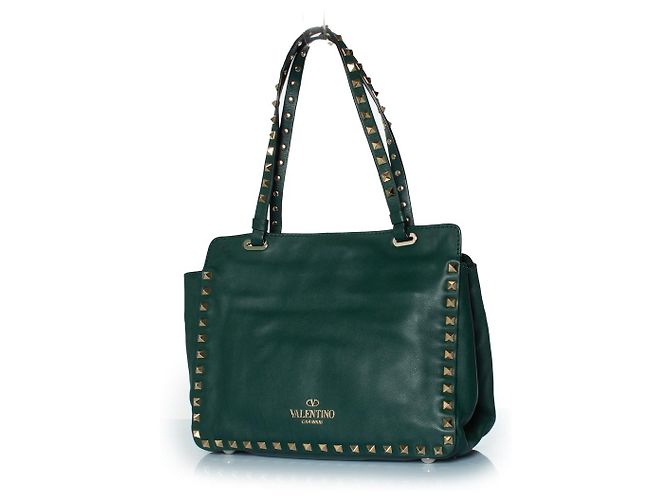 Borsa in pelle Rockstud di Valentino Garavani Verde - vista 2