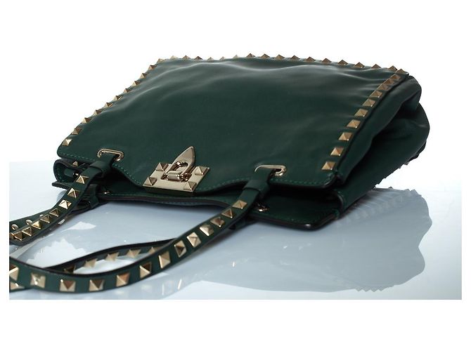 Borsa in pelle Rockstud di Valentino Garavani Verde - vista 8