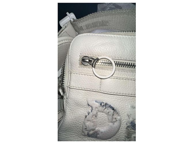 Borsa a tracolla Dior x Daniel Arsham in pelle Eggshell Bianco sporco - vista 14