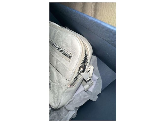 Borsa a tracolla Dior x Daniel Arsham in pelle Eggshell Bianco sporco - vista 20