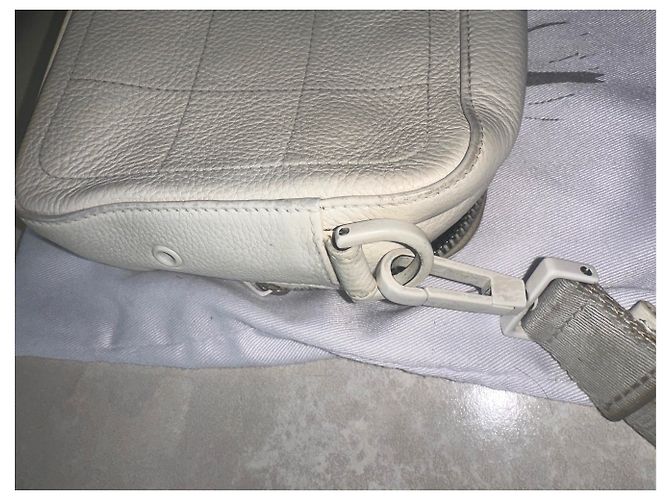 Borsa a tracolla Dior x Daniel Arsham in pelle Eggshell Bianco sporco - vista 21