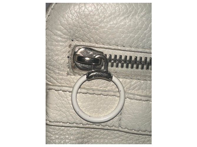 Borsa a tracolla Dior x Daniel Arsham in pelle Eggshell Bianco sporco - vista 22