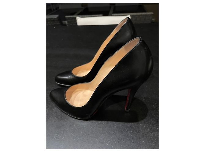Bianca Christian Louboutin Decollete 868 Nero jazz taglia 37,5 Rosso - vista 4