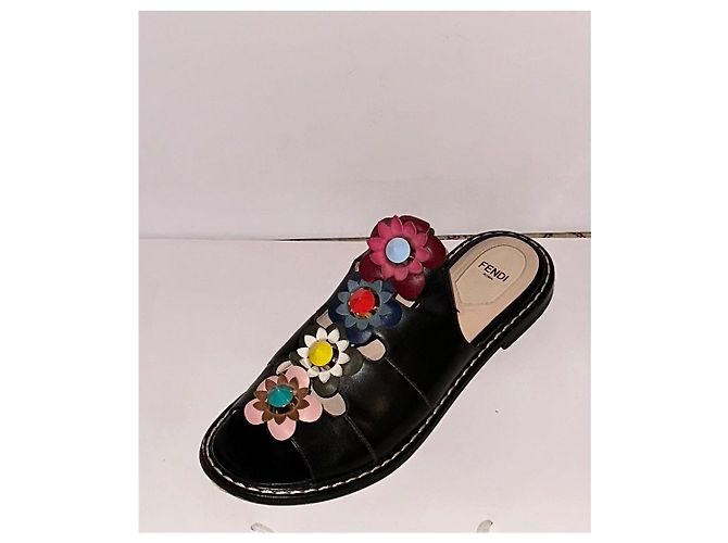 Fendi elegante Sandale Größe 39 Schwarz - Ansicht 2