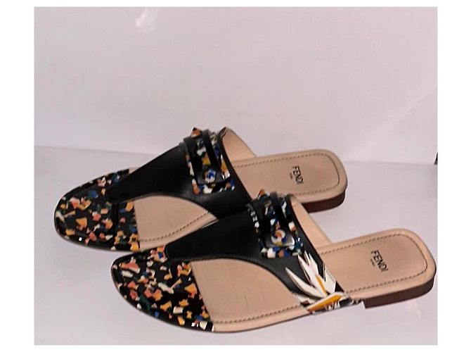 Fendi elegante Sandale Größe 38 Schwarz - Ansicht 3