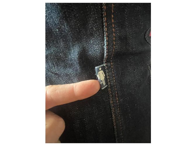 Jean Paul Gaultier Corsé Bustier de Algodón Azul Marino - vista 4