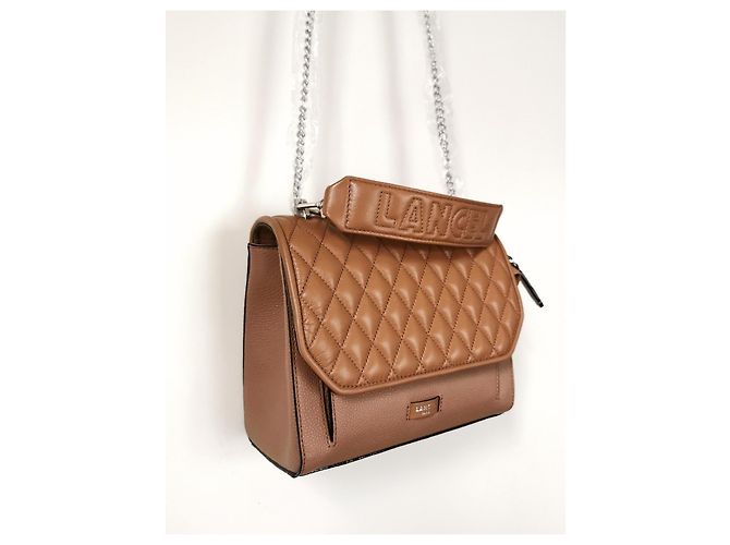 Borsa Lancel Ninon Marrone in Pelle M Silver hardware - vista 11
