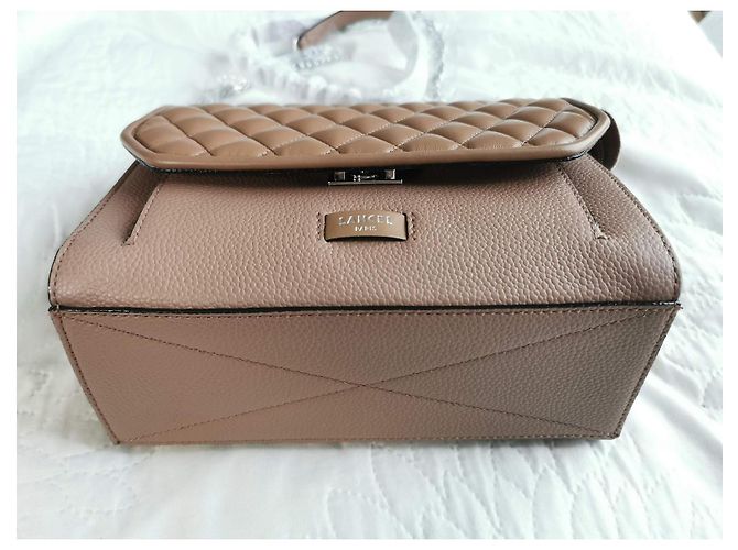 Borsa Lancel Ninon Marrone in Pelle M Silver hardware - vista 15