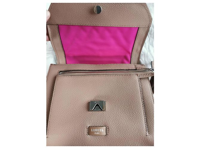 Borsa Lancel Ninon Marrone in Pelle M Silver hardware - vista 16