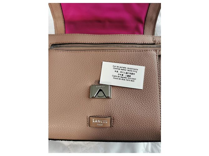 Borsa Lancel Ninon Marrone in Pelle M Silver hardware - vista 17