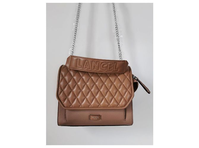Borsa Lancel Ninon Marrone in Pelle M Silver hardware - vista 2